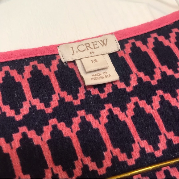 J Crew navy and pink tunic size xs - Picture 3 of 7
